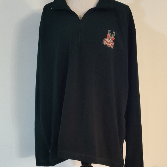 Antigua Green half  Zip Up Sweater with Collar and Embroidery NBA  bucks size xl - Picture 1 of 9